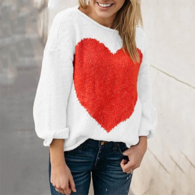 Heart sweater autumn winter clothing SL